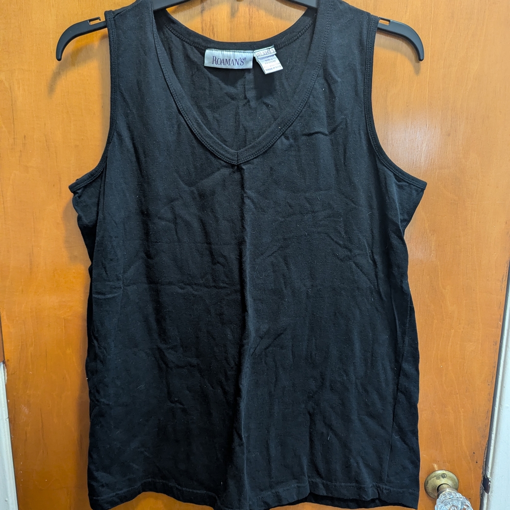 Roaman's Classic Black Tank Top